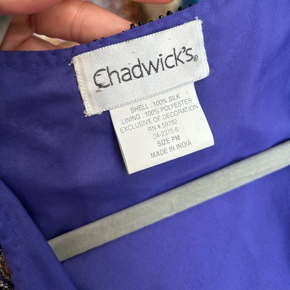 Chadwicks 100% Silk Sequins Blazer - Picture 4 of 6